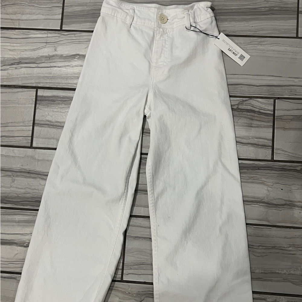 Zara kids flare white jeans
